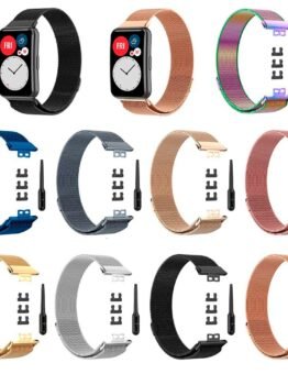 Huawei watch fit correa metálica+protector de pantalla