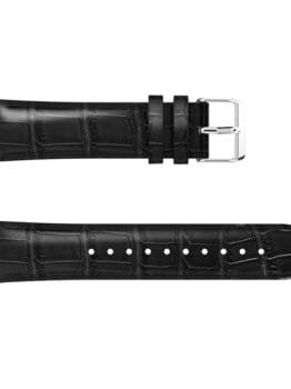 Correa negra en cuero para Apple watch