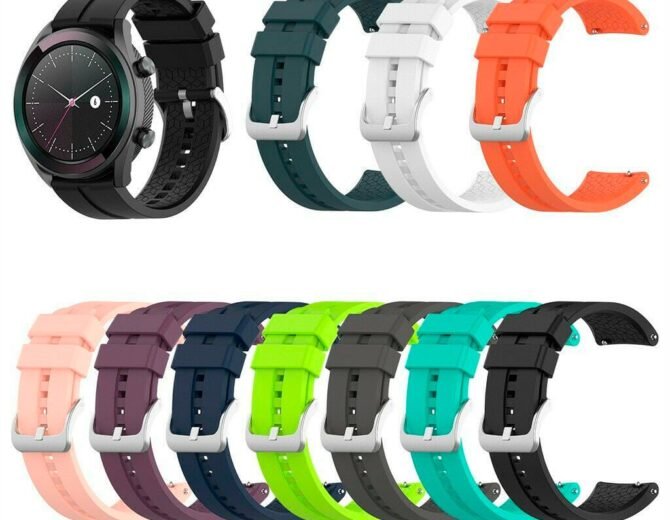 correa reloj 20 mm en silicona para dispositivo inteligente