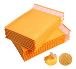 sobre de papel kraft con burbujas