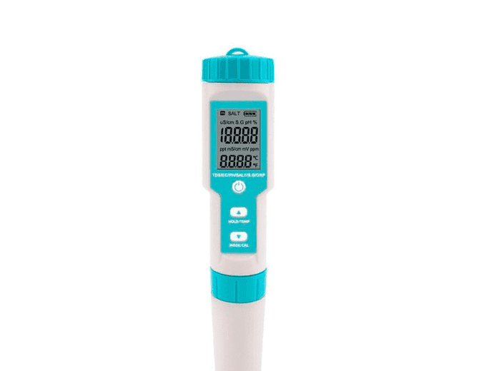 MEDIDOR CALIDAD DE AGUA 7 EN 1 SAL PH TDS EC ORP SG...